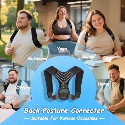 Plus Size Back Brace, XXXL to 6XL Back Brace Posture Corrector, Grey
