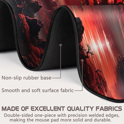 Mouse Pad Gaming - Desk Mat for Keyboard and Mouse - Large Mouse Pads for Desk, Gaming Mousepad with Non-Slip Base, Desks Pad (31.5" X 11.8") for Game, Office and Home