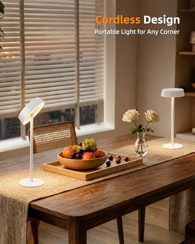 EZVALO Cordless Lamp, Rechargeable Table Lamp, Battery Operated