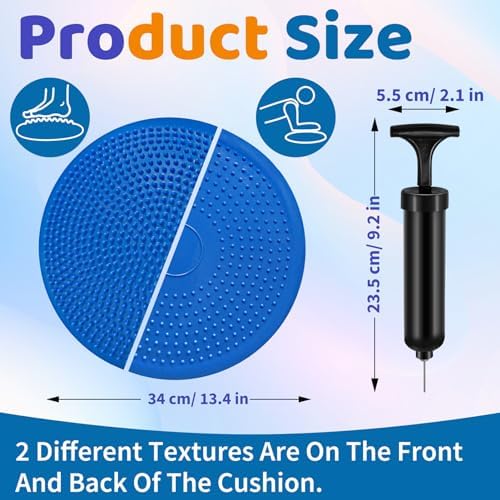 biguphate Wobble Cushion Set with Hedgehog Balance Pods & Pump