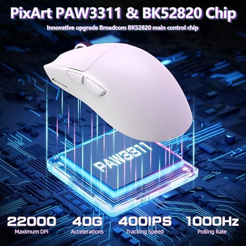 ATTACK SHARK X11 SE Tri Mode Lightweight Wireless Gaming Mouse - White