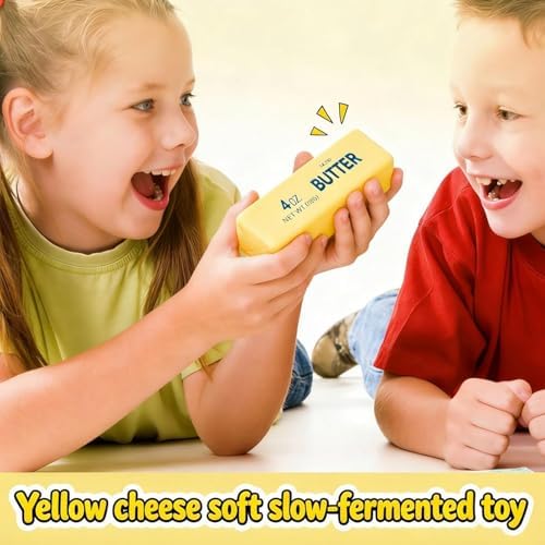 Slow Rising Squishy Butter Squeeze Toys Pack Sensory Stress Relief Squishies Soft & Stretchy Fidget Toys for Anxiety Relief Party Favors Squishy Butter (4pcs)