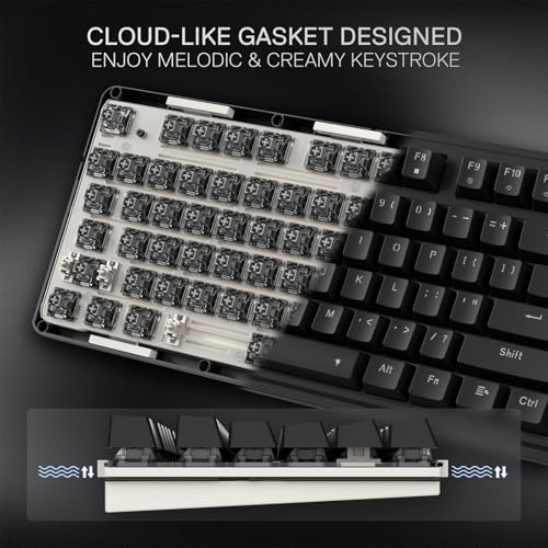 Redragon K745 Wired 108-Key Gasket RGB Gaming Keyboard, 4 Extra Hotkeys