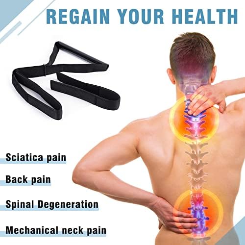 Neck Stretcher Strap, Spine Chiropractic Decompression Tool with Chin Belt, Cervical Neck Traction.