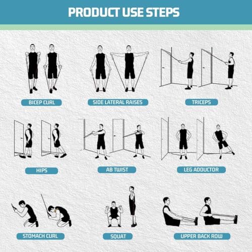 VEICK Resistance Bands with Handles, Exercise Tube Bands Set for Workouts