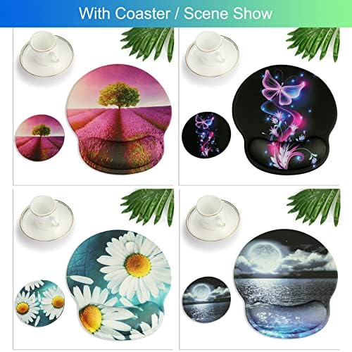 Ergonomic Mouse Pad with Wrist Rest Support,Gel Mouse Pads for Desk