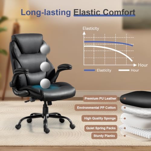 Big and Tall Office Chair, Heavy Duty Ergonomic Office Desk Chair Set of 5