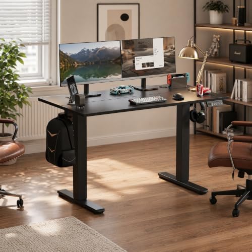 Claiks Electric Standing Desk 40x24 Inch Adjustable Desk, Black