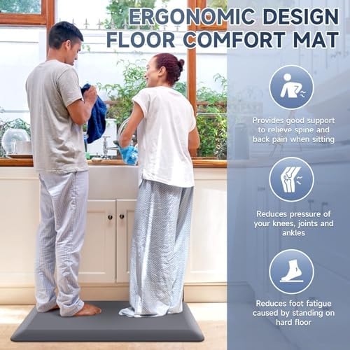 4/5 Inch Thick Kitchen Mats for Floor, StepRite Kitchen Rug for Standing