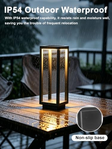 Cordless Table Lamp,Outdoor Rechargeable Table Lamp 7200mAH Battery 2PCS