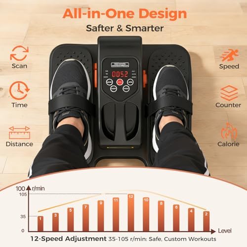 ESL Under Desk Elliptical, Electric Elliptical Leg Exerciser for Seniors