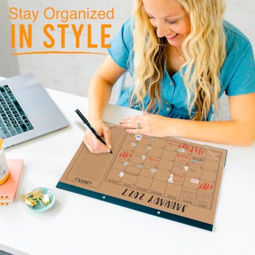 Large Desk Calendar 2027 - Desktop Calendar 2027-2028
