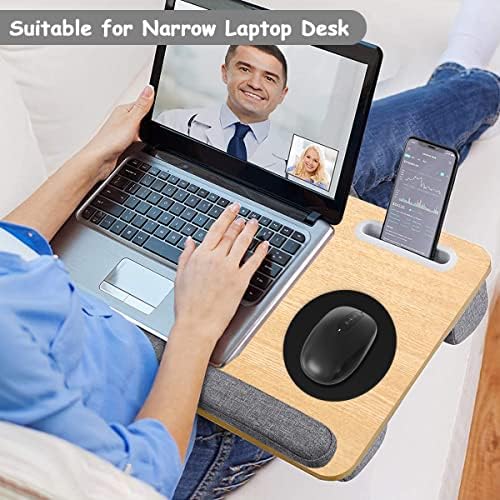 Dapesuom Small Mouse Pad, 6 x 6 Inch Thick Rubber Premium-Textured Non-Slip Portable & Washable Round Mini Mouse Mat for Women Wireless Laptops Keyboard Tray Gaming Work Computer Office Travel, Black
