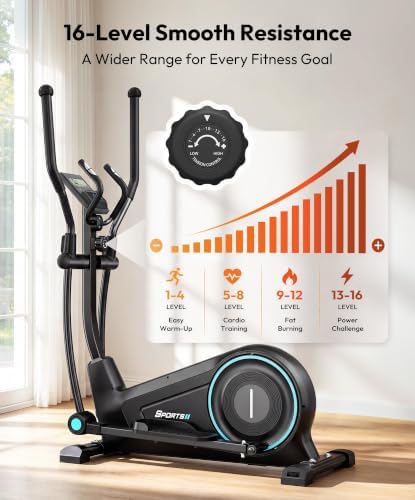THERUN Elliptical Exercise Machine, Magnetic Elliptical Machine for Home