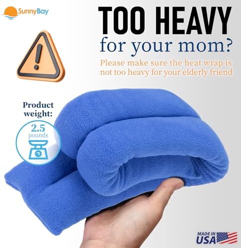 SunnyBay Heating Pad, Neck and Shoulder Wrap, 26 inch, Sky Blue