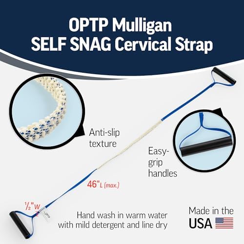 OPTP Mulligan SELF SNAG Cervical Strap – Blue, 46"L, Nylon, Made in the USA