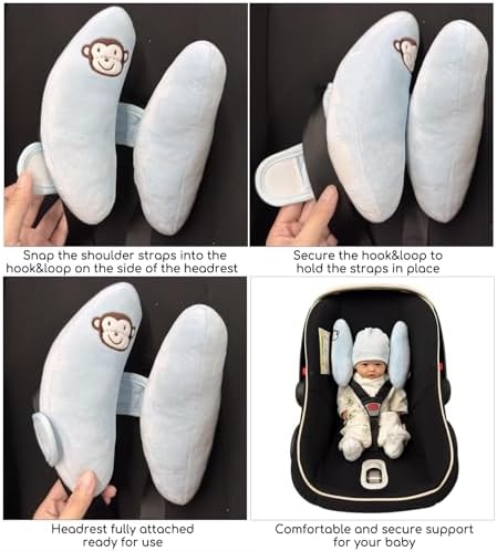 Baby Head Neck Support Pillow,Baby Travel Pillow Cushion for Car Seat