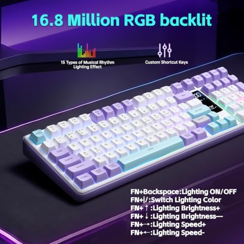 Aula S99pro V2 Full Size Gaming Keyboard,Wireless Creamy Membrane Keyboard