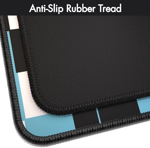 Gamer Boss - Gaming Mouse Pad - 48 x 24 Inches - 4mm Thick with Stitched Edges, Non-Slip Rubber Base, Premium Cloth Mousepad, Desk Mat for Laptop, Keyboard, Computer & PC (Mega, Squares)