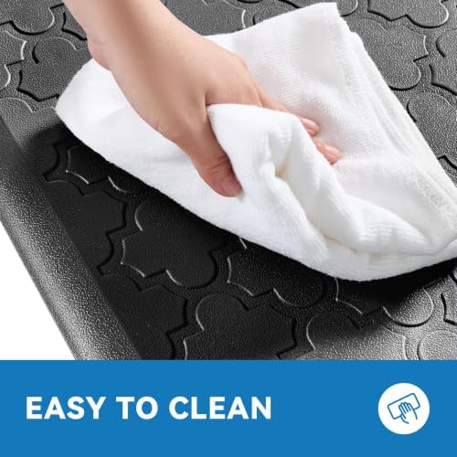 Kitchen Mats for Floor, Wide Cushioned Anti Fatigue Mat, Black