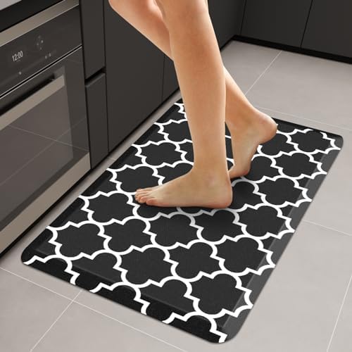 WISELIFE Anti Fatigue Mats for Kitchen Floor, 22" x 36", 4/5 Inch, Black