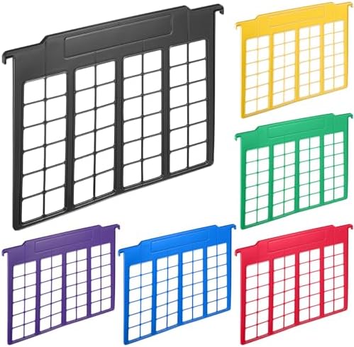 Watersay 6 Pack File Cabinet Dividers 11 x 6 in, Multicolor