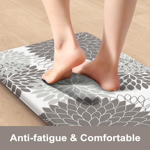 KIMODE Anti Fatigue Kitchen Mats for Floor Cushioned Kitchen Rugs Sets of 2