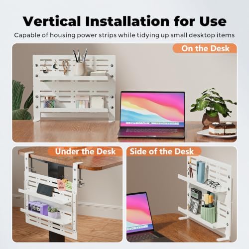 JOY worker 4-in-1 Clamp-on Above or Under Desk Pegboard & Cable Management