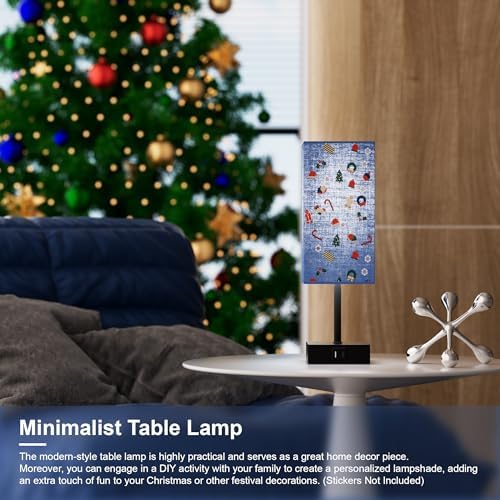Touch Bedside Table Lamp for Bedroom, 14-Inch, Navy Blue Set of 2