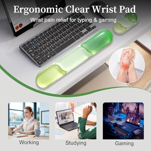 Gel Wrist Rest for Mouse and Keyboard,Ergonomic Computer Pad for Typing