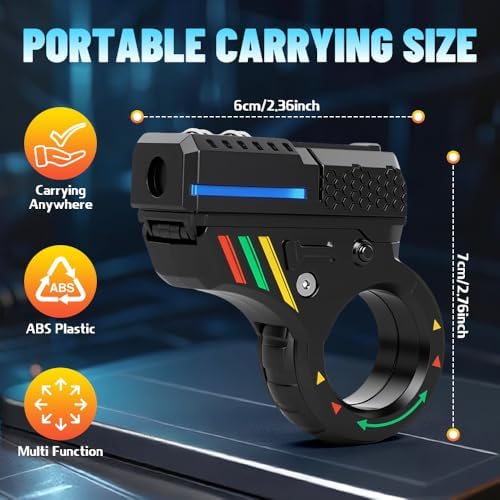 Fidget Spinner Toy for Kids Adults, 3D Fidget Slider Ring, EDC Fidget Spinner Desk Toy for Stress Relief, Hand Roller Gifts for Office Classroom Boys Men, 5 in 1, Plastic