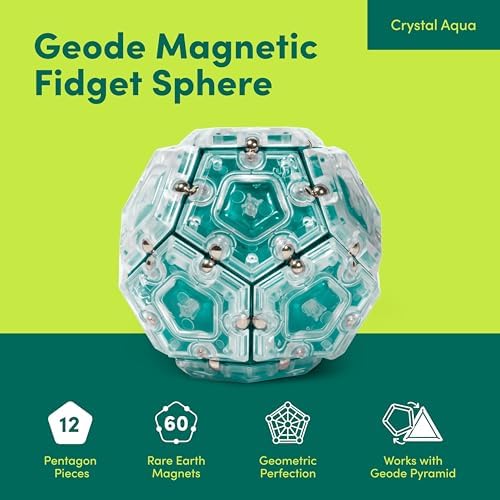 Speks Geode Magnetic Sensory Sphere, Stress Relief Tool, Executive Desk Toy