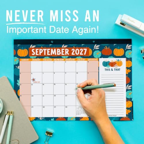 Large Desk Calendar 2027 - Desktop Calendar 2027-2028