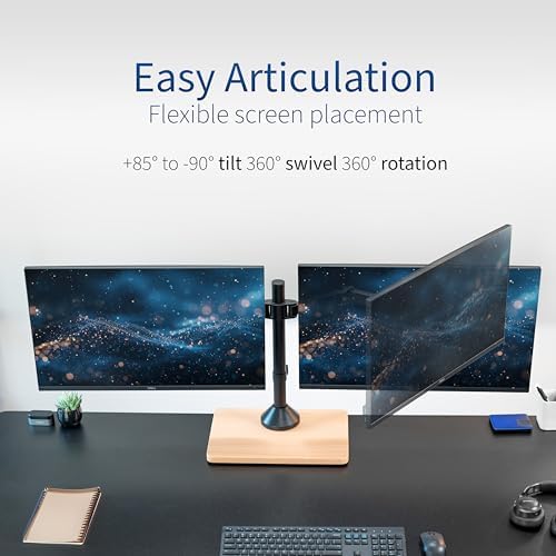 VIVO Dual Monitor Desk Stand for 13 to 32 inch Screens, STAND-V002FD-B