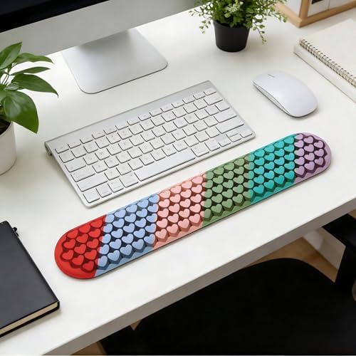 Heart-Shaped Computer Wrist Pad, 4-Piece Set