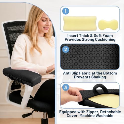 SPRING SEAON Office Chair Arm Covers Pads Premium Desk Chair Elbow Pads