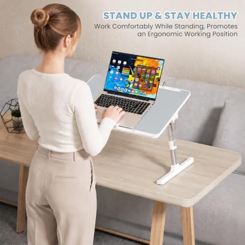 Adjustable Lap Desk, Foldable Laptop Desk for Bed, X-Large Lap Table