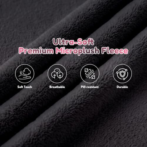 Black Pink Cat Gaming Chair,Ultra Soft Cute Microplush Fleece Desk Chair