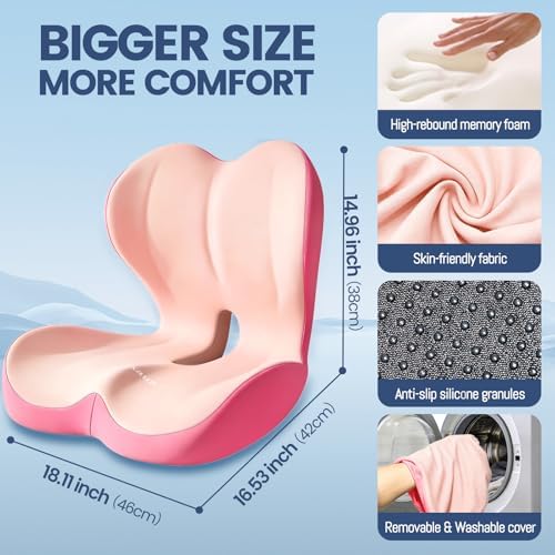 Memory Foam Seat Cushion for Office Chair and Car Seat