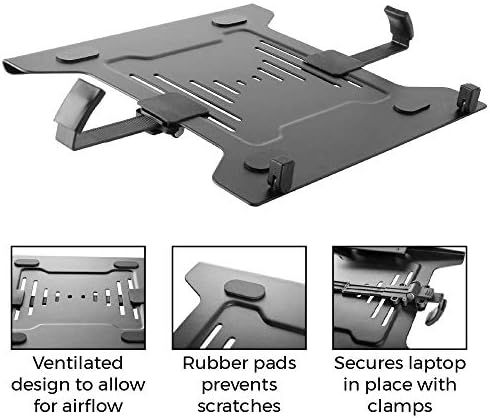 HumanCentric Laptop VESA Mount Tray for Monitor Arms, Stands, 75mm & 100mm