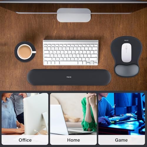 MOSISO Wrist Rest Support for Mouse Pad&Keyboard Set, Slate Gray