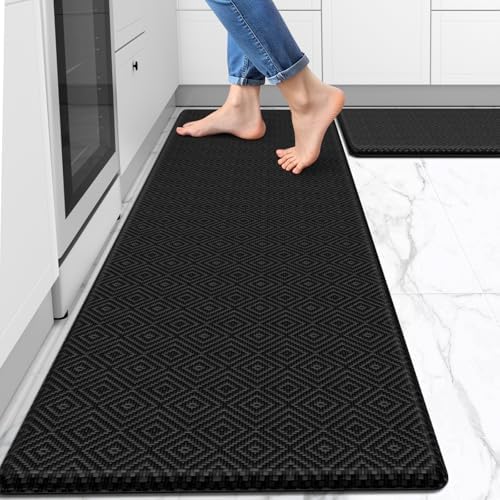 Kitchen Mat 2PCS Kitchen Rugs Cushioned Anti-Fatigue Rug Standing Desk Mat