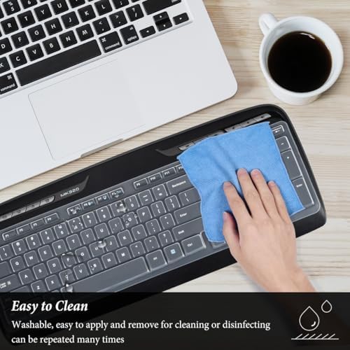 Keyboard Cover Compatible with Logitech MK320 MK330 K330 MK335 Wireless Desktop Keyboard, Logitech MK320-YR002/Y-R0009 Keyboard Protector Skin-Clear