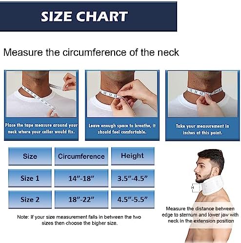 Wonder Care Rigid Cervical Collar Neck Brace for Restricting Cervical Motion -Relieves Neck Discomfort, Pain and Spine Pressure for Women and Men