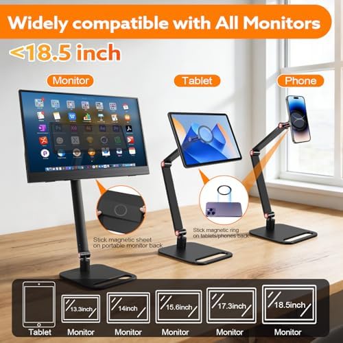 Strong Magnetic Portable Travel Monitor Stand Adjustable Tablet Holder