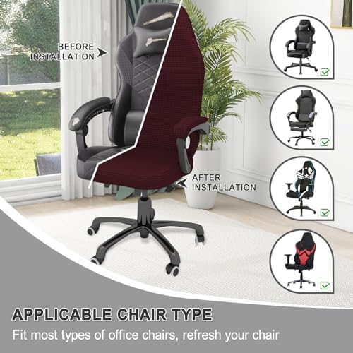 Gaming Chair Cover Game Chair Cover for Reclining Rotating Chair, Red