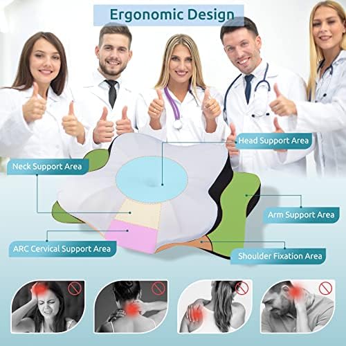 DONAMA Cervical Pillow for Neck Pain, Ergonomic Memory Foam Contour Pillow