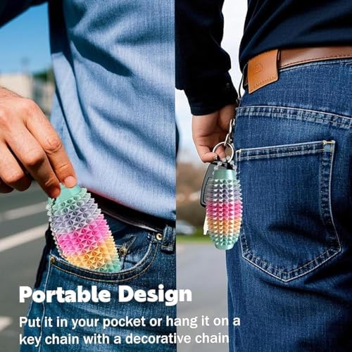 Easter Basket Stuffers for Teens and Toddlers, Pain Fidget Keychain, Hard Spiky Stress Relief Toy for Adults, Little Ouchies Stim Fidget for Focus and Anxiety