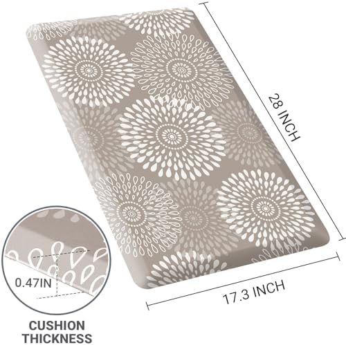 Kitchen Mat Water-Resistant Kitchen Rugs Cushioned Anti-Fatigue Floor Mat
