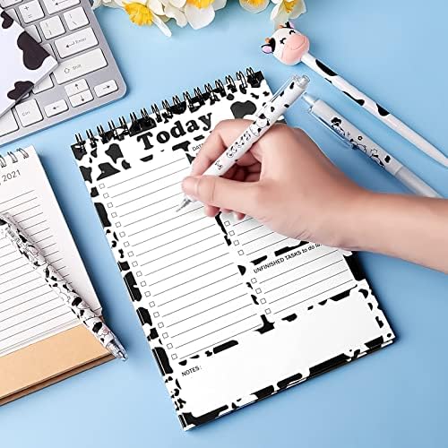 Gueevin Milk Cow Gifts To Do List Notepad, Daily Planner, 50 Sheets